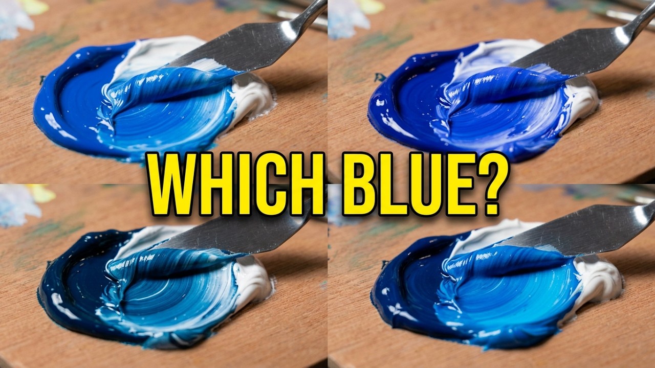 Comparing Blue Oil Colors | Cobalt, Ultramarine, Prussian and Phthalo