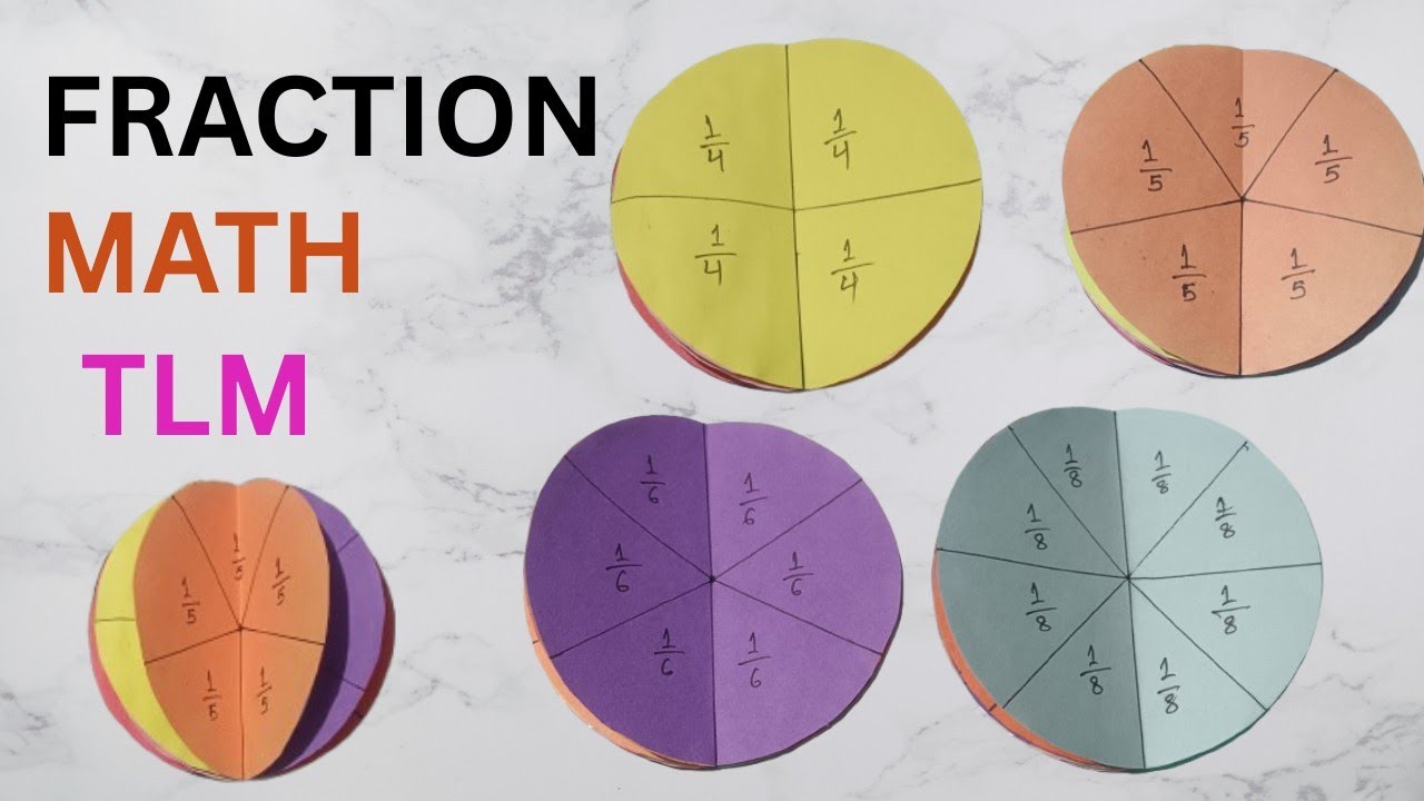 Fraction Model| Easy Math Project for School| TLM | Paper Craft