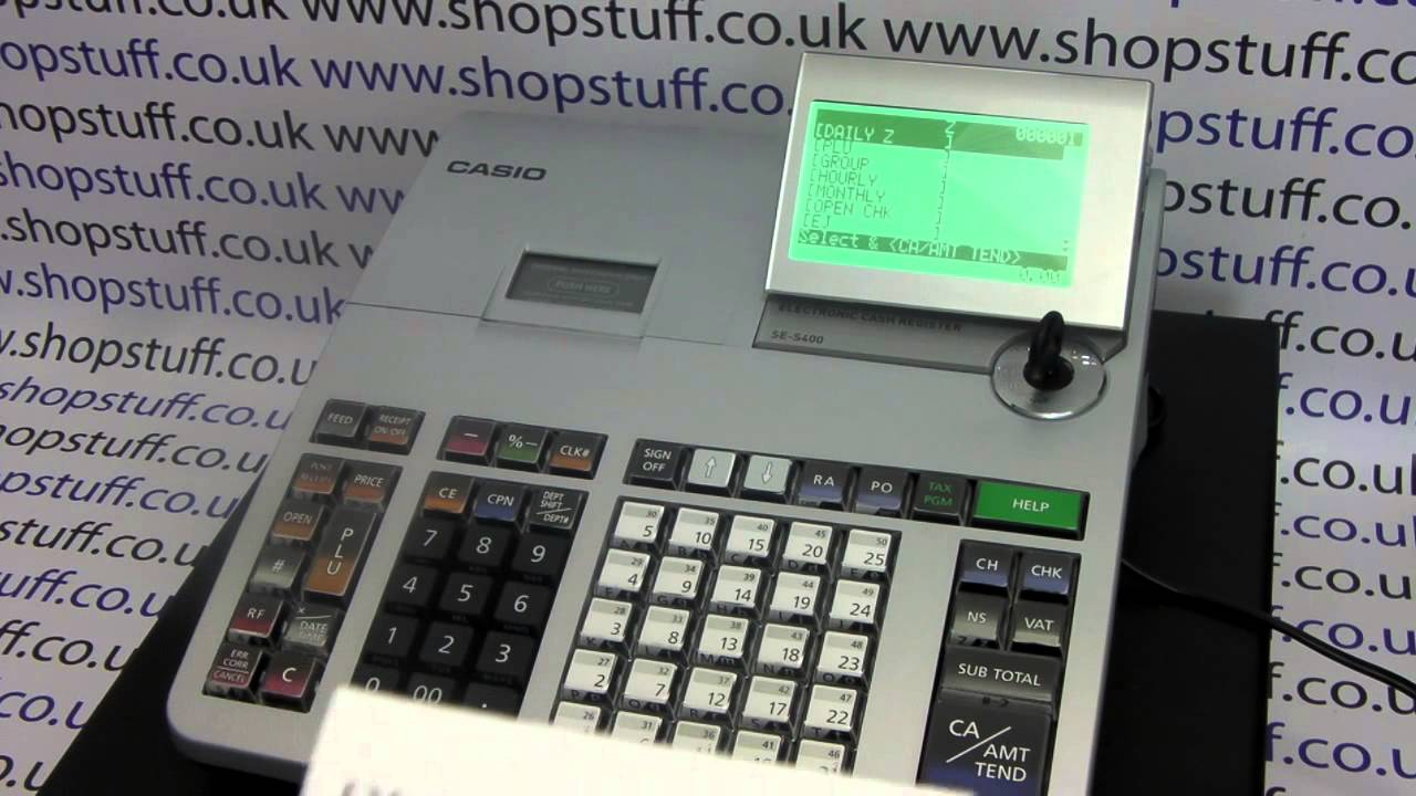 Casio SE-S400/SE-S800/SE-S900 How To Print Out The Daily Z1 Sales Report