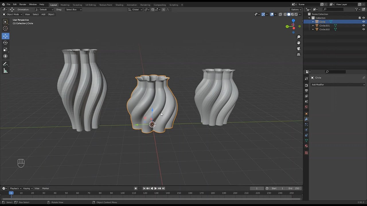 4. Blender 2.91 - Extrusion and Proportional Editing