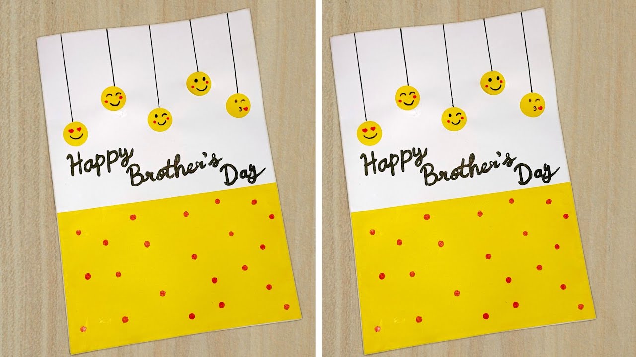 Beautiful Brother's Day Card😍 //How to Make Brother's Day Card //Handmade Greeting Card For Brother