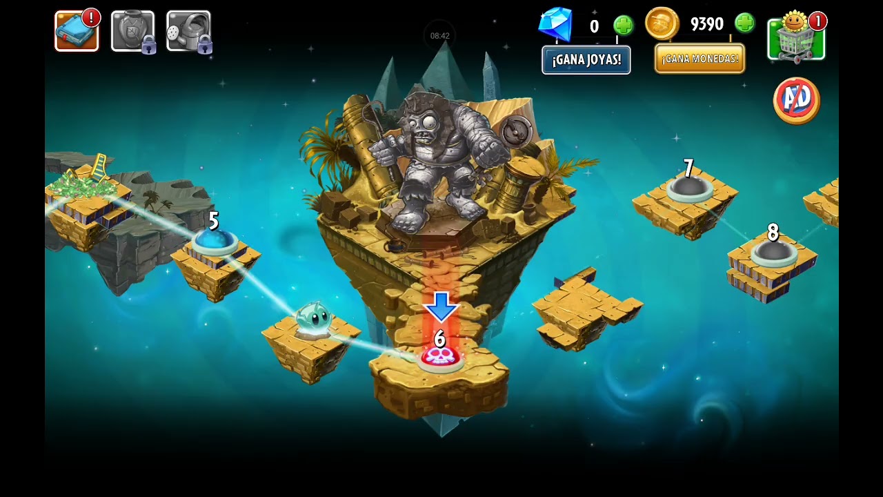 Jugando pvz 2 parte 2