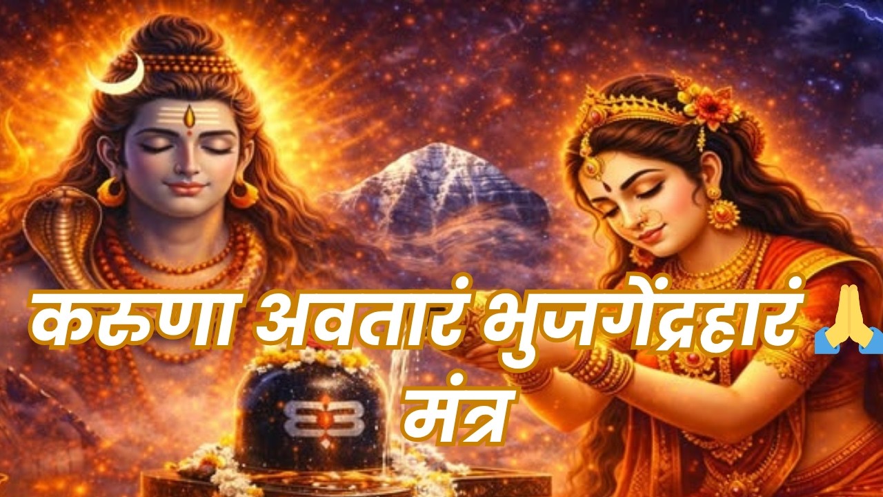 महादेव का चमत्कारी मंत्र 🕉️ | करुणा अवतारं भुजगेंद्रहारं | हर मनोकामना पूर्ण करने वाला जप