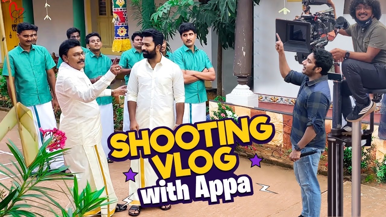 Dad Son Shooting VLOG | ft. #DirectorBhagyaraj, #Shanthnu & #Sathish | #WithLoveShanthnuKiki