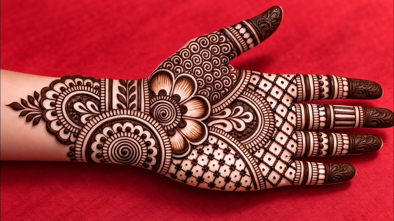 Simple beautiful front mehandi design | easy latest new mehandi design | mehandi design | mehandi 