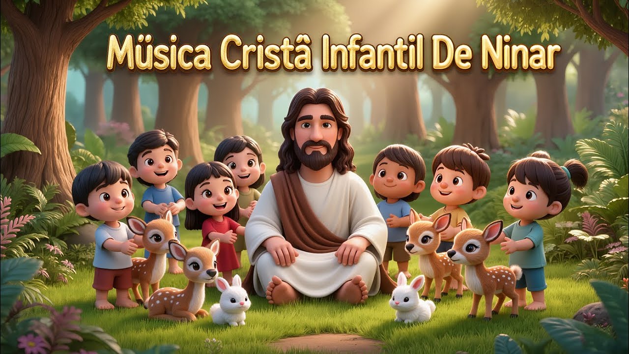 Canções alegres sobre Jesus para crianças com brincadeiras rítmicas e mensagens inspiradoras curtas