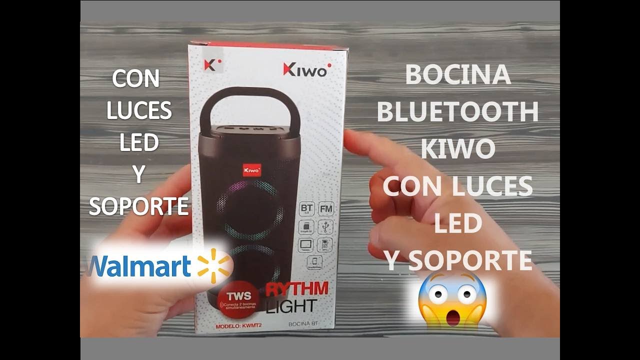 BOCINA KIWO CON LUCES Y SOPORTE PARA TELEFONO