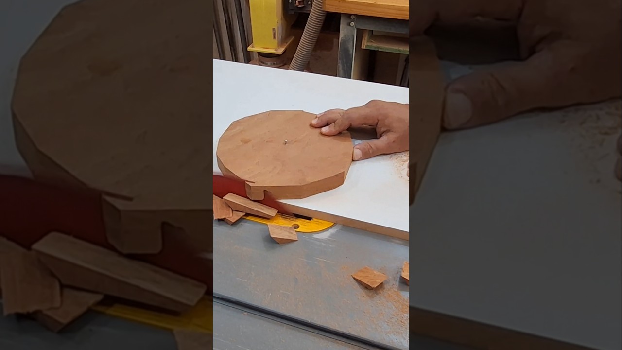 Corte Circular na Serra de Bancada #woodworking #cuttingboard #tabuadecorte #diy #marcenaria