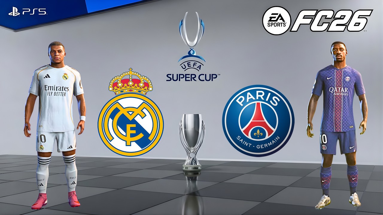 FC 26 - Real Madrid vs PSG. Ft. Vitinha, Mbappé, | UEFA Super Cup Final Epic Battle Full Match!