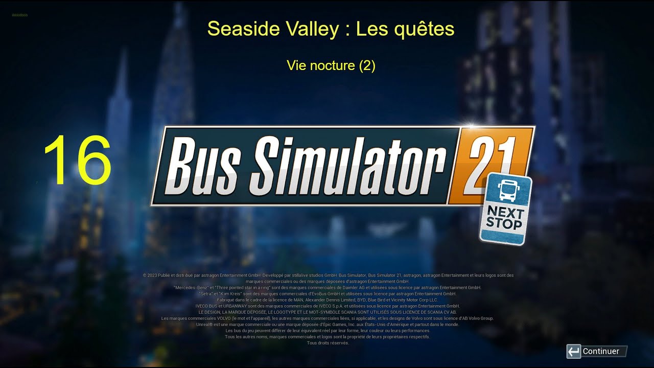 Bus Simulator 21 - Seaside Valley - Mission : Ep 15. Vie Nocturne (2)