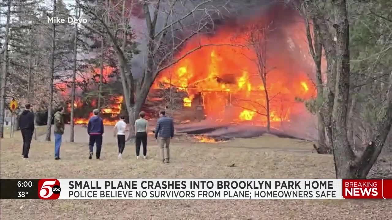 Residents of house hit by plane in Brooklyn Park safe; no survivors on plane, authorities say