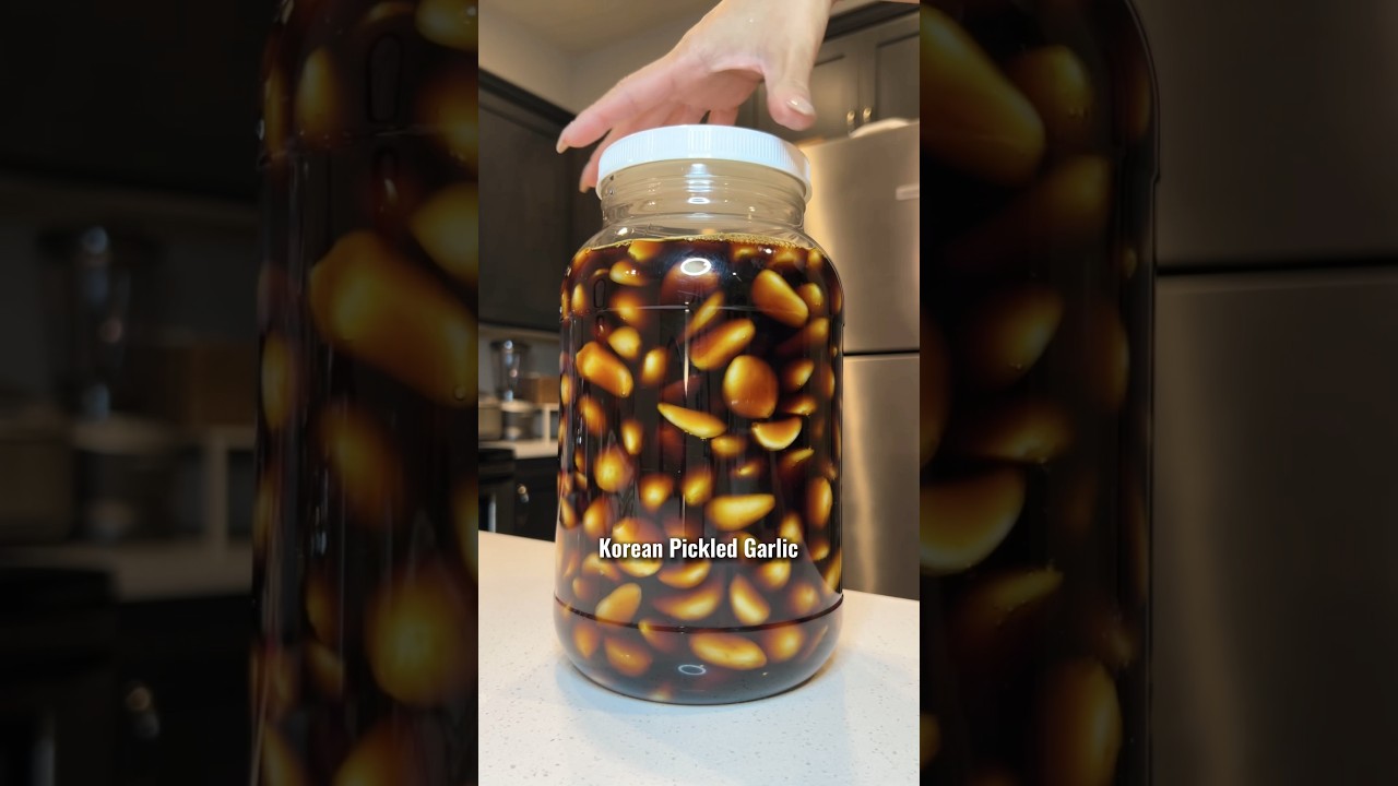 Korean Pickled Garlic☺️🧄 #garlic