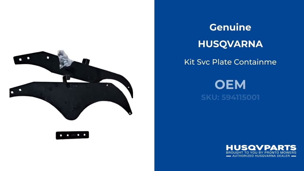 594115001 Kit Svc Plate Containme - HUSQVARNA Genuine OEM Part