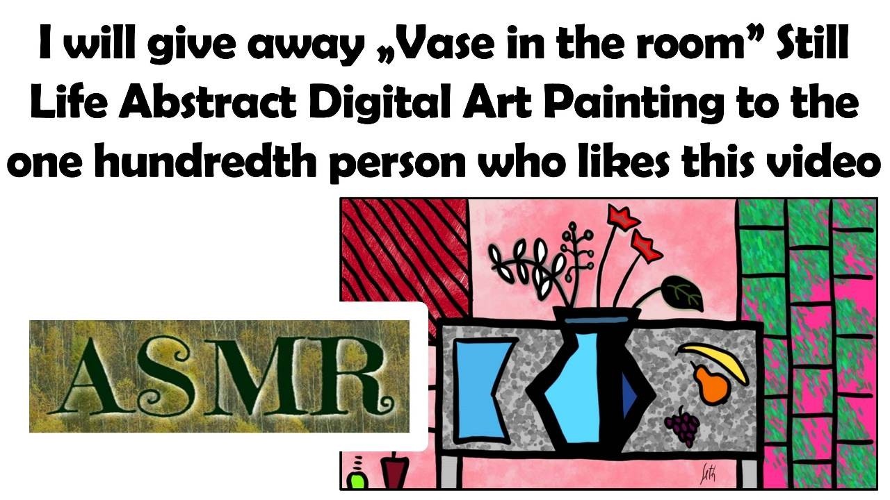 ASMR - Vase in the room / Creating Art Painting