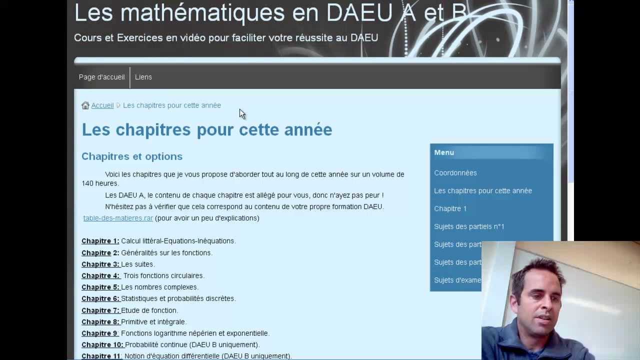 Le programme sur http://daeu.e-monsite.com