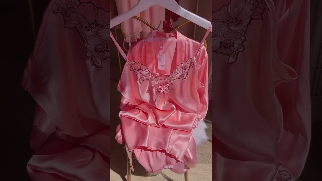 Shiny liquid smooth satin slip dress