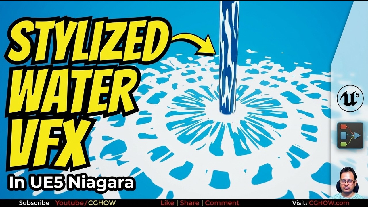 Стилизованные эффекты воды в UE5 Niagara