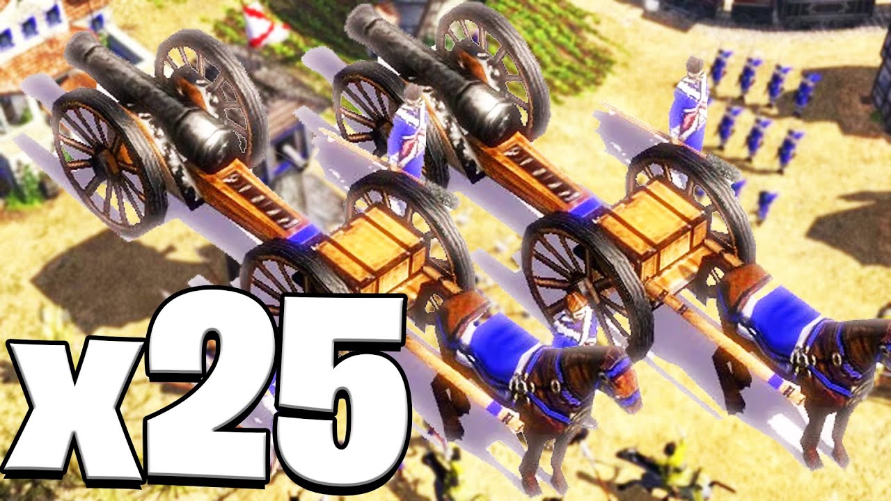 25 CANNONS VS THE WORLD - AGE OF EMPIRES 3