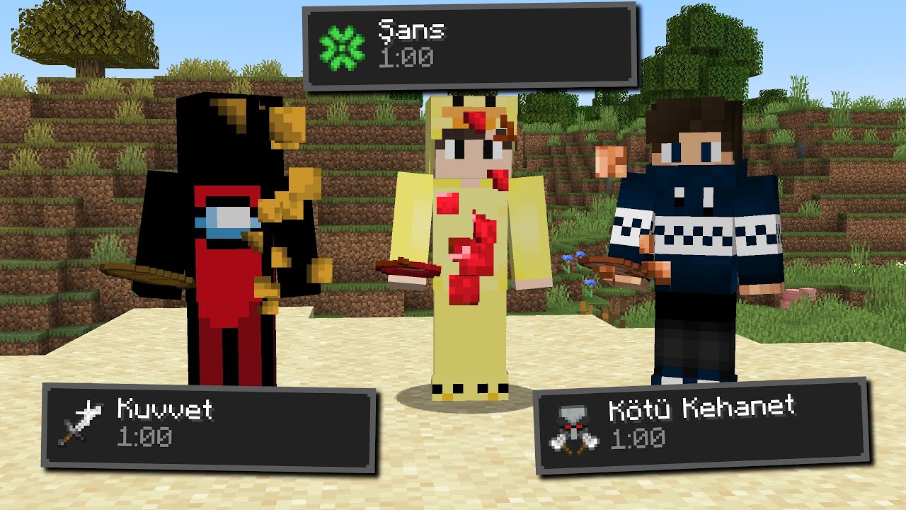 Minecraft ama Tüm Yemekler Rastgele İKSİR EFEKTİ Kazandırıyor...