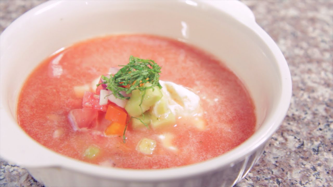 Watermelon Cucumber Gazpacho | Rule of Yum recipe
