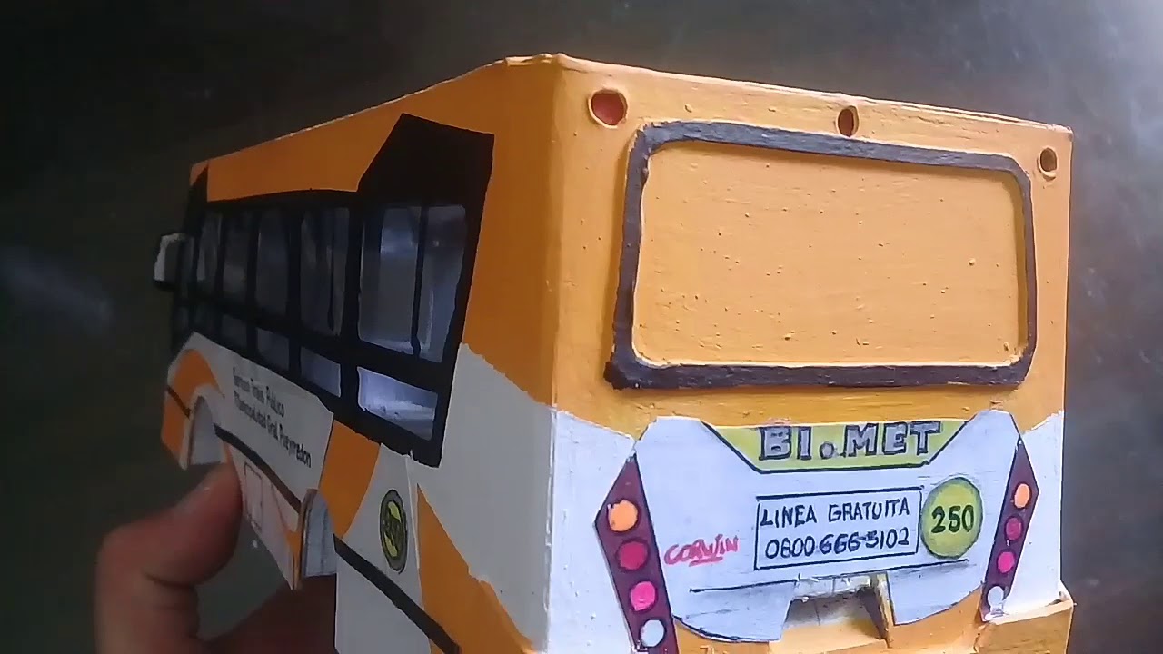 pasó a pasó  maqueta  de colectivo