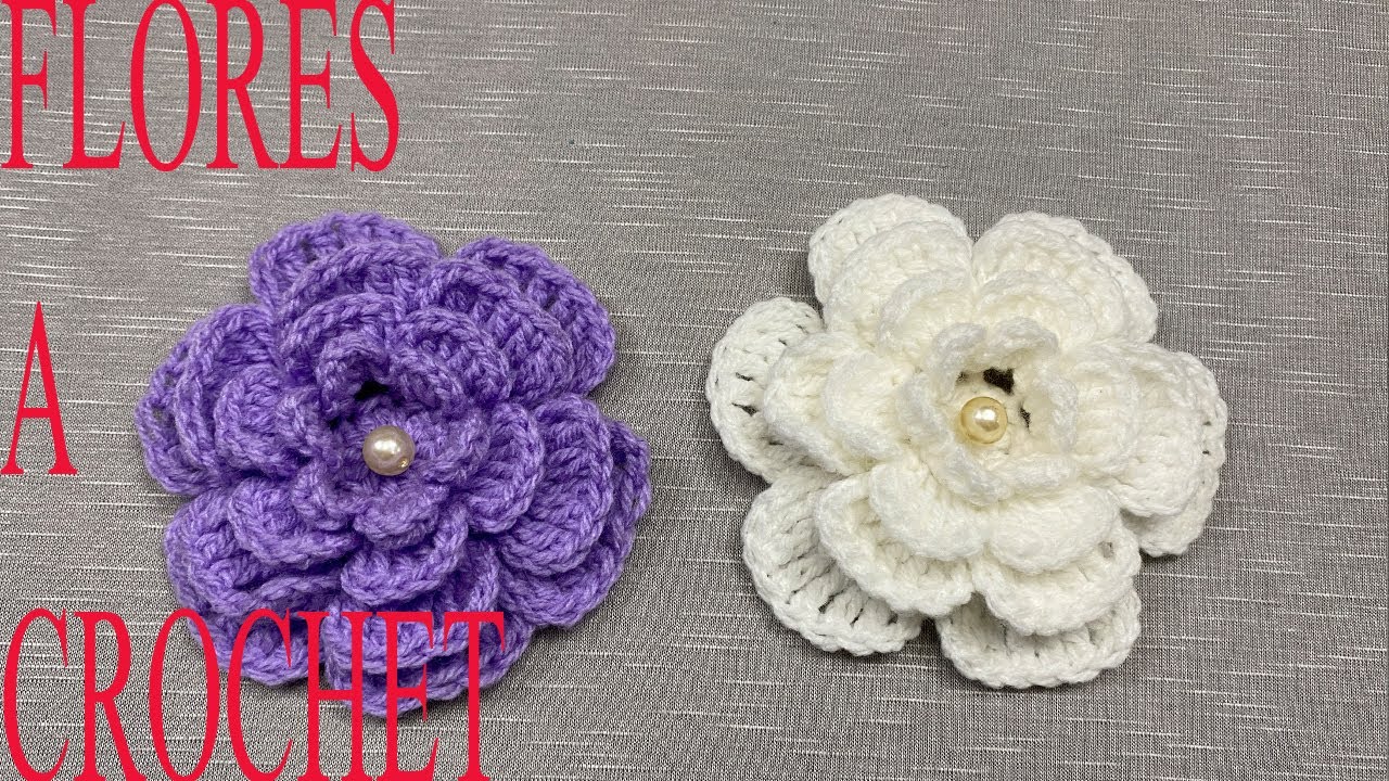 PASO A PASO PARA TEJER FLORES A CROCHET