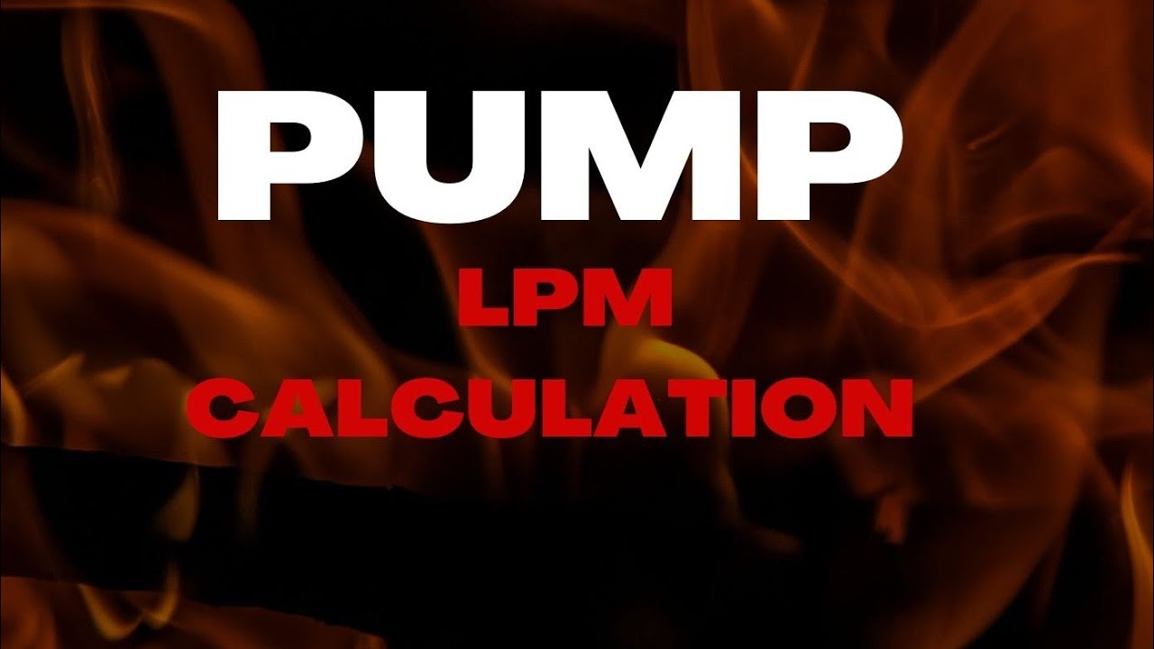 How to calculate fire water discharge LPM || Fire Pump LPM