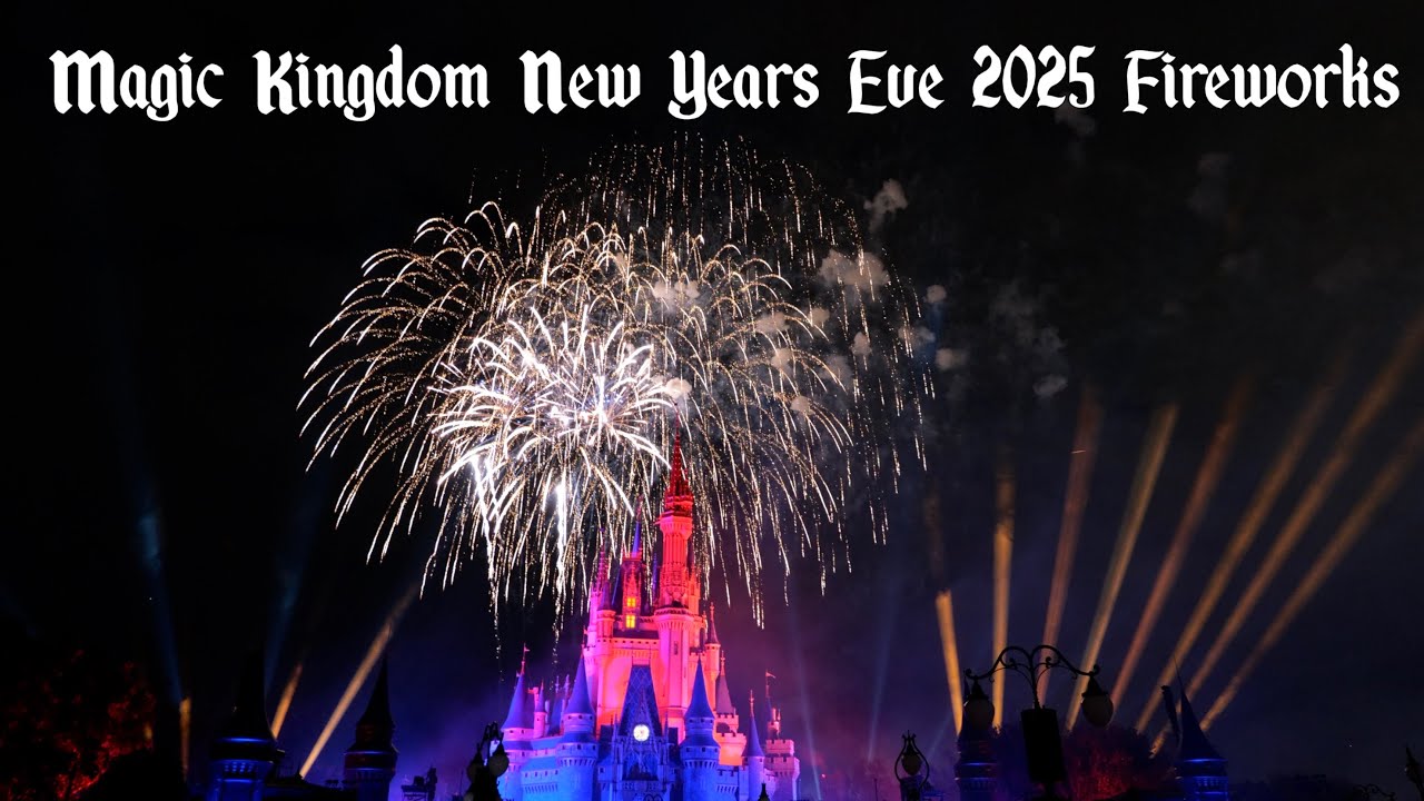 Magic Kingdom New Years Eve 2025 Fireworks - Fantasy in the Sky Full Show in 4K |  Walt Disney World