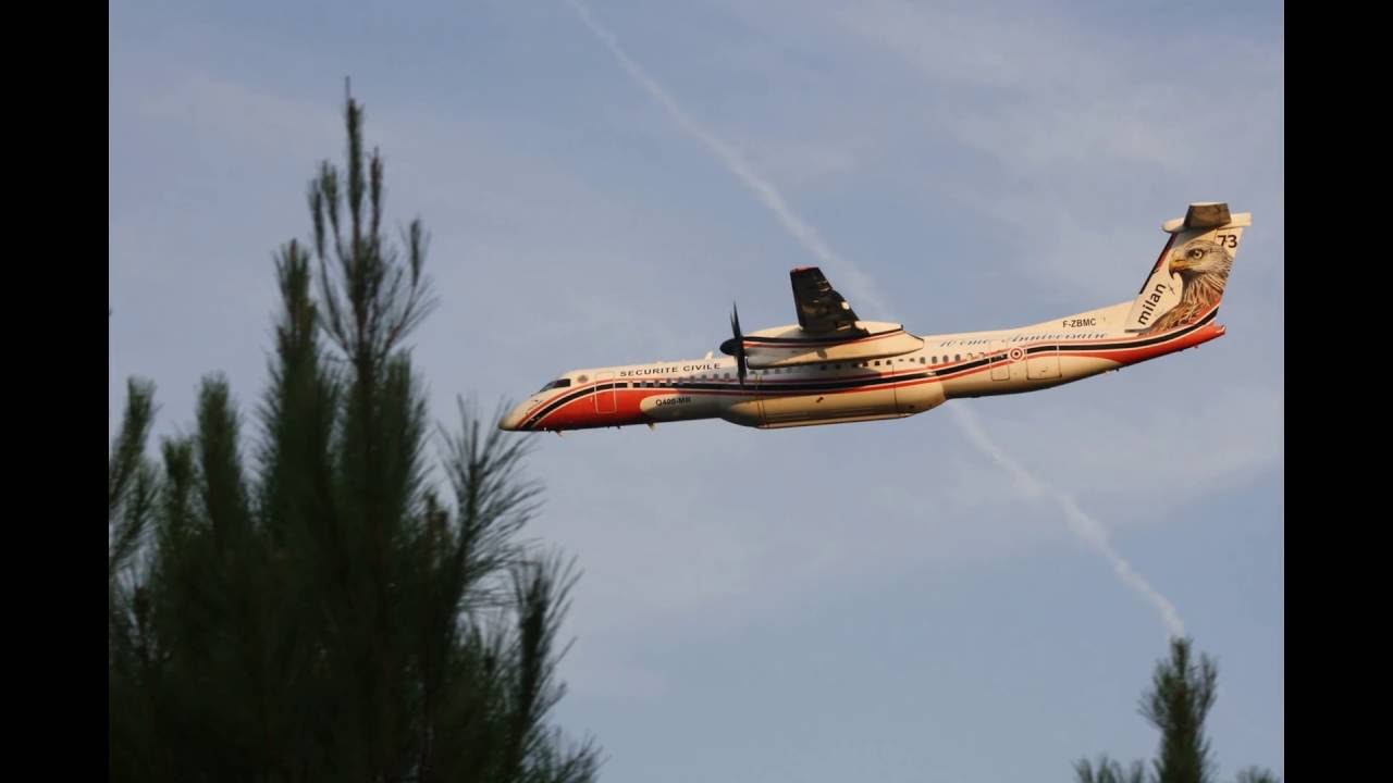 Diaporama Pompiers et avion Dash 8 mobilisés pour les incendies Forêts en Charente Maritime