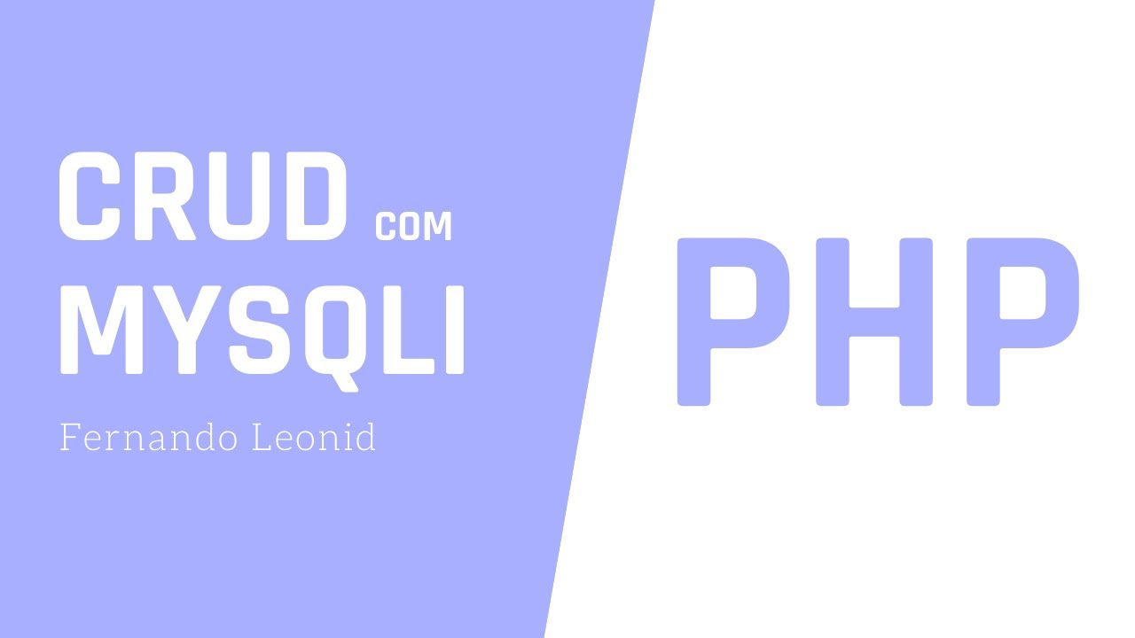 CRUD com PHP e MySQLi