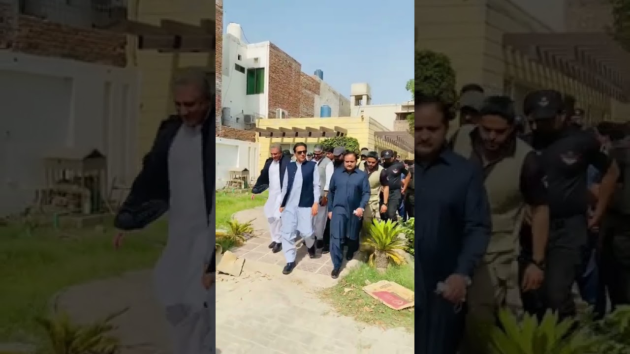 Chairman PTI Imran Khan and Chief Minister Punjab Sardar Usman Buzdar in Multan today.