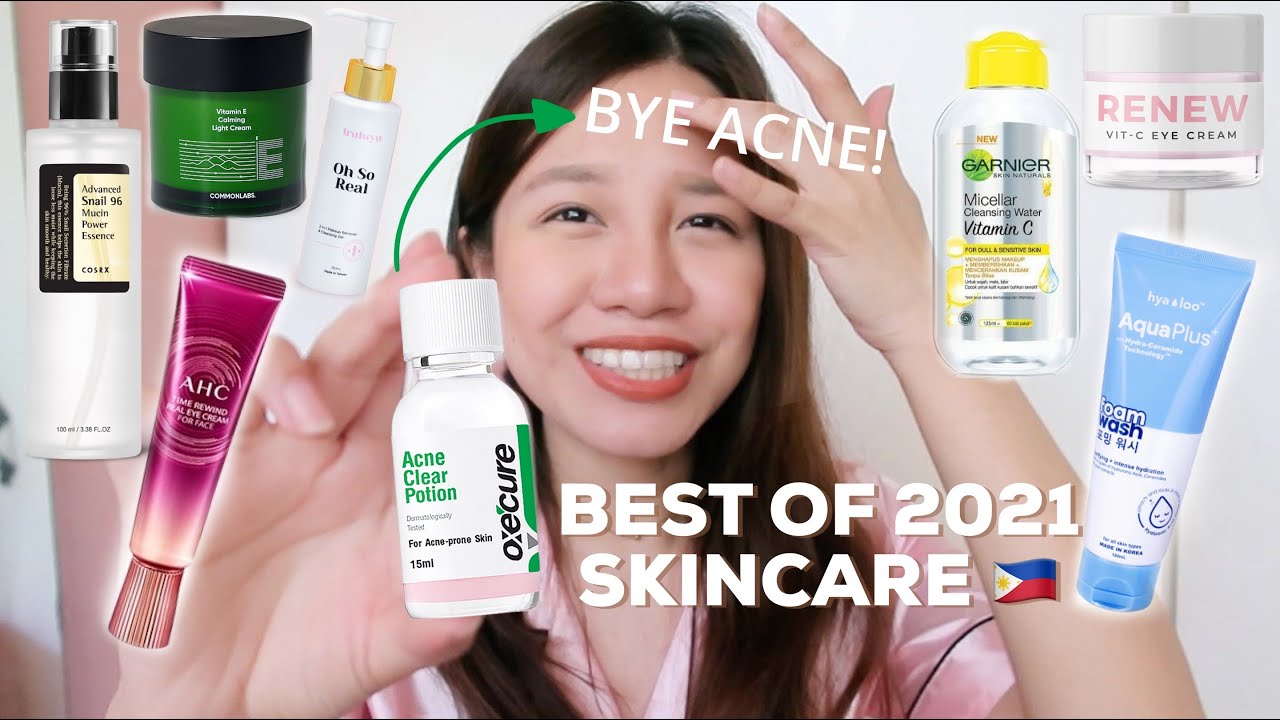 BEST SKINCARE 2021! My favorite acne fighting + most used products 😍Oxecure COMMONLABS Cosrx Garnier