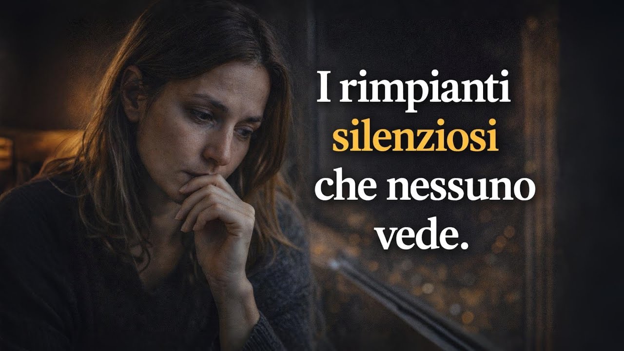 I rimpianti silenziosi che nessuno vede.