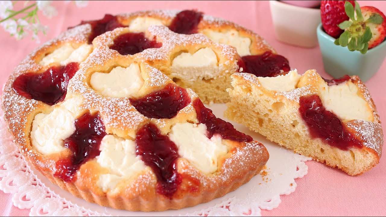 CROSTATA MORBIDA al CUCCHIAIO con Ricotta e Marmellata 😊 - Ricetta Facile - Life&Chiara