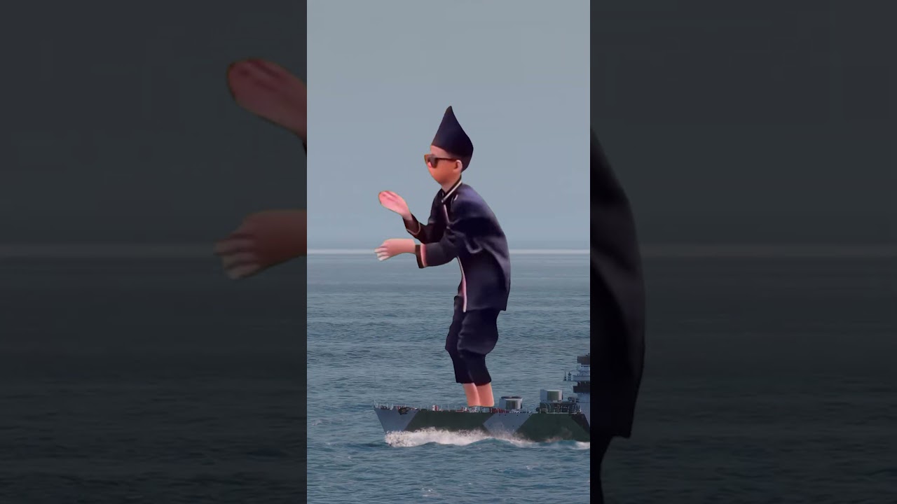 Why Is He Surfing On A Warship?