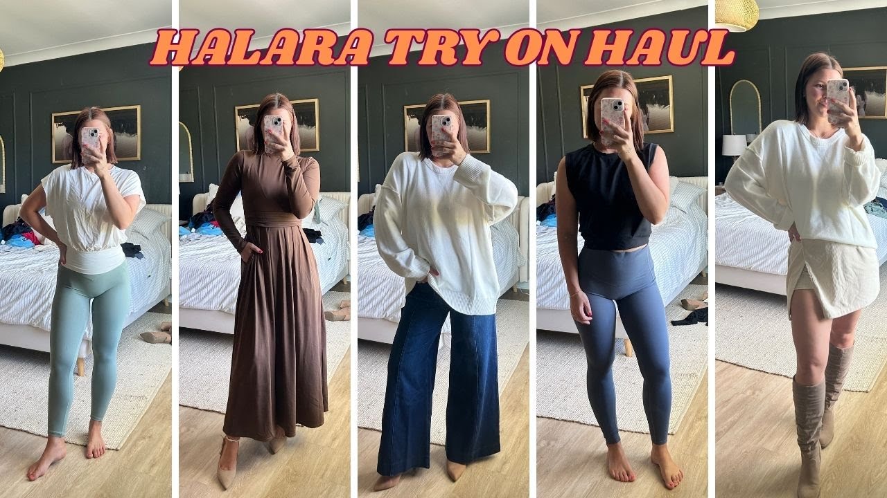 Fall Try on Haul with Halara! *butt lifting tummy control leggings*