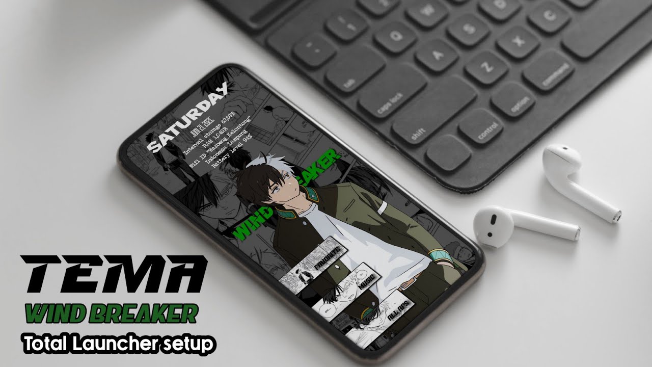 Tema Anime Wind Breaker - SAKURA Untuk Semua Android -The Best Total Launcher Setup 2025
