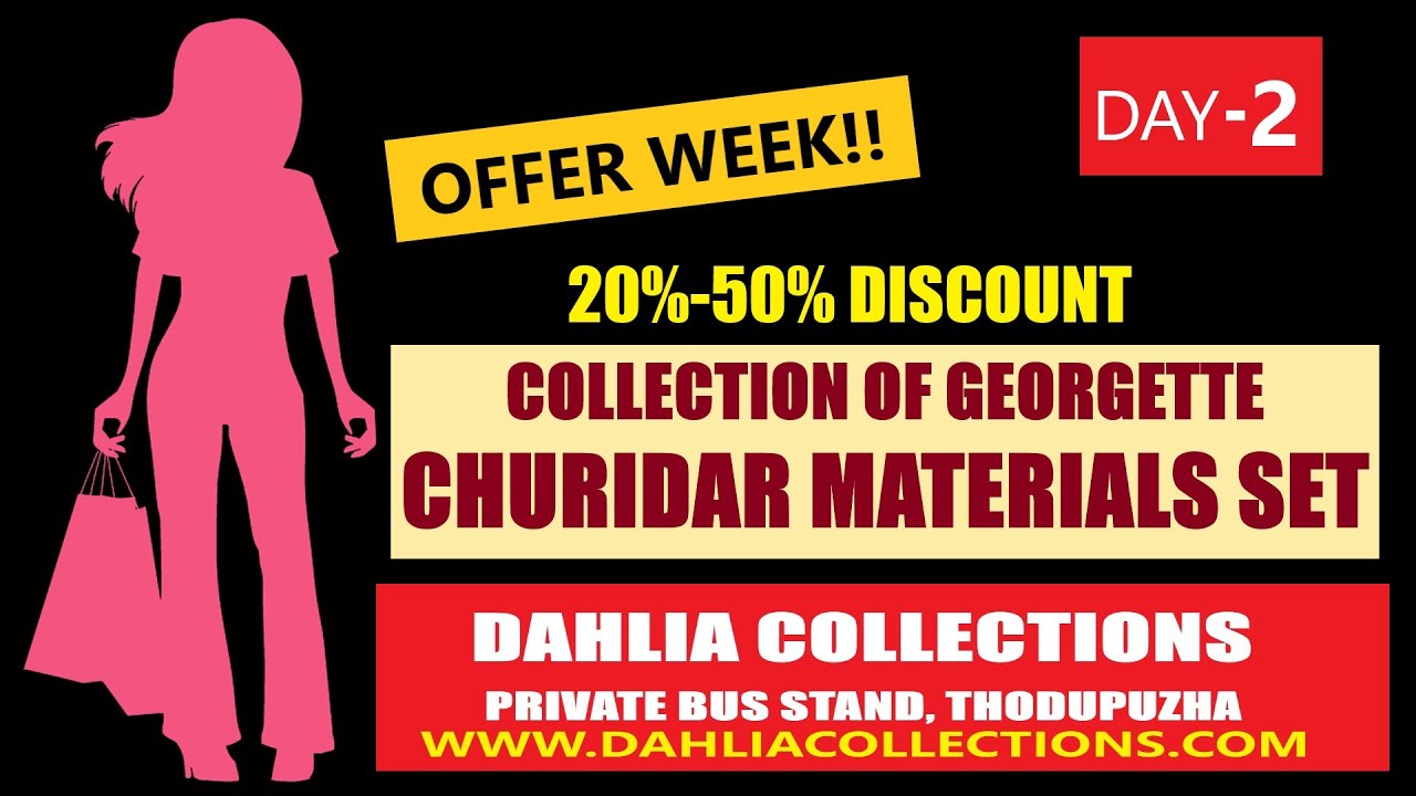 OFFER WEEK!! DAY 2 - 20%-50% DISCOUNT! FOR CHURIDAR MATERIALS SET | GEORGETTE CHURIDAR SET | DC882