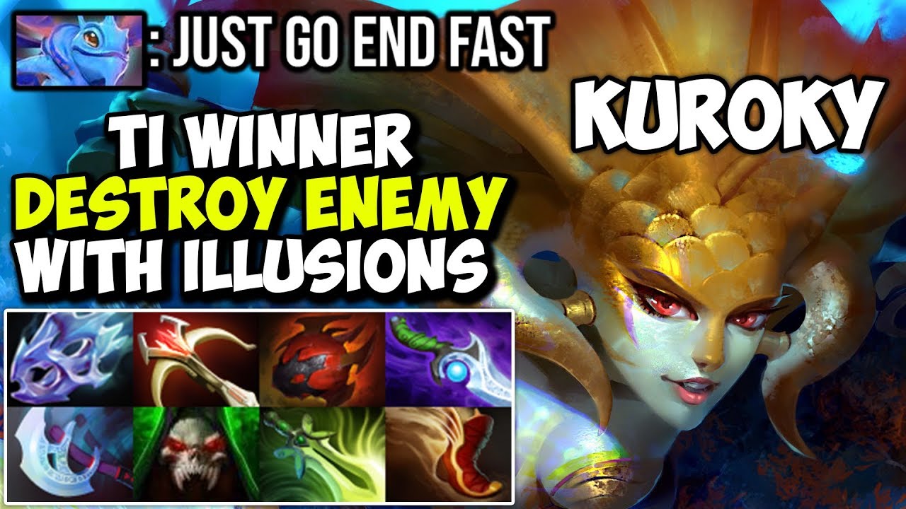 TI Winner Shows How to Kill Enemy With illusions - EPIC Hard Carry Naga RAMPAGE By Kuroky Dota 2