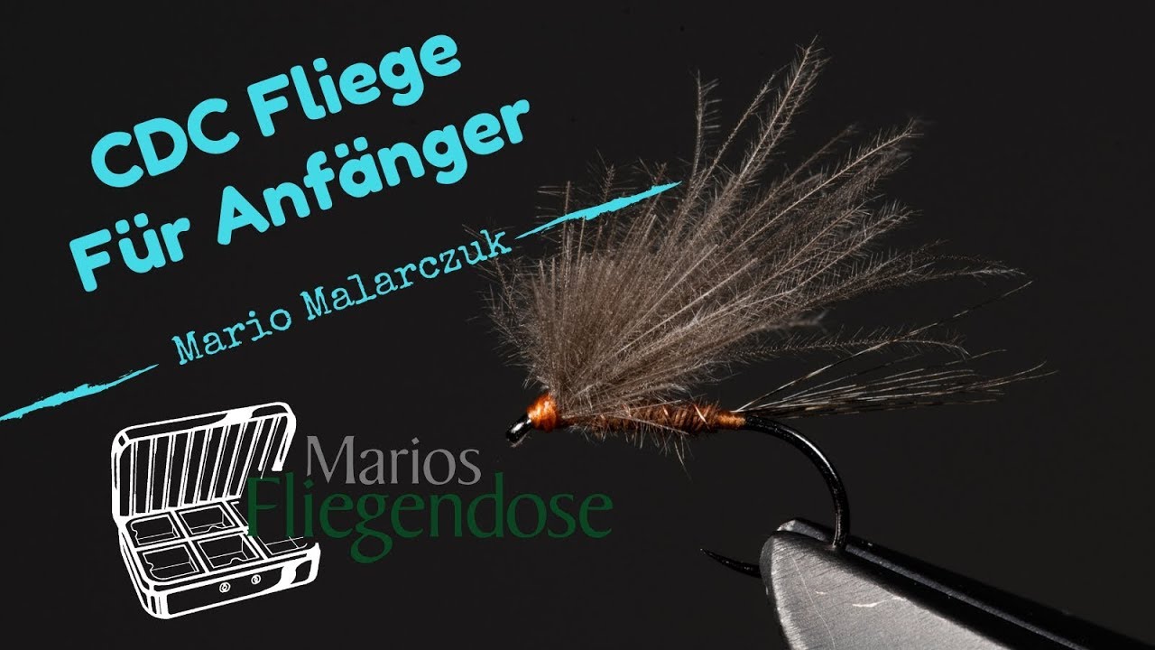 Marios Fliegendose - CDC Fliege für Anfänger - March Brown