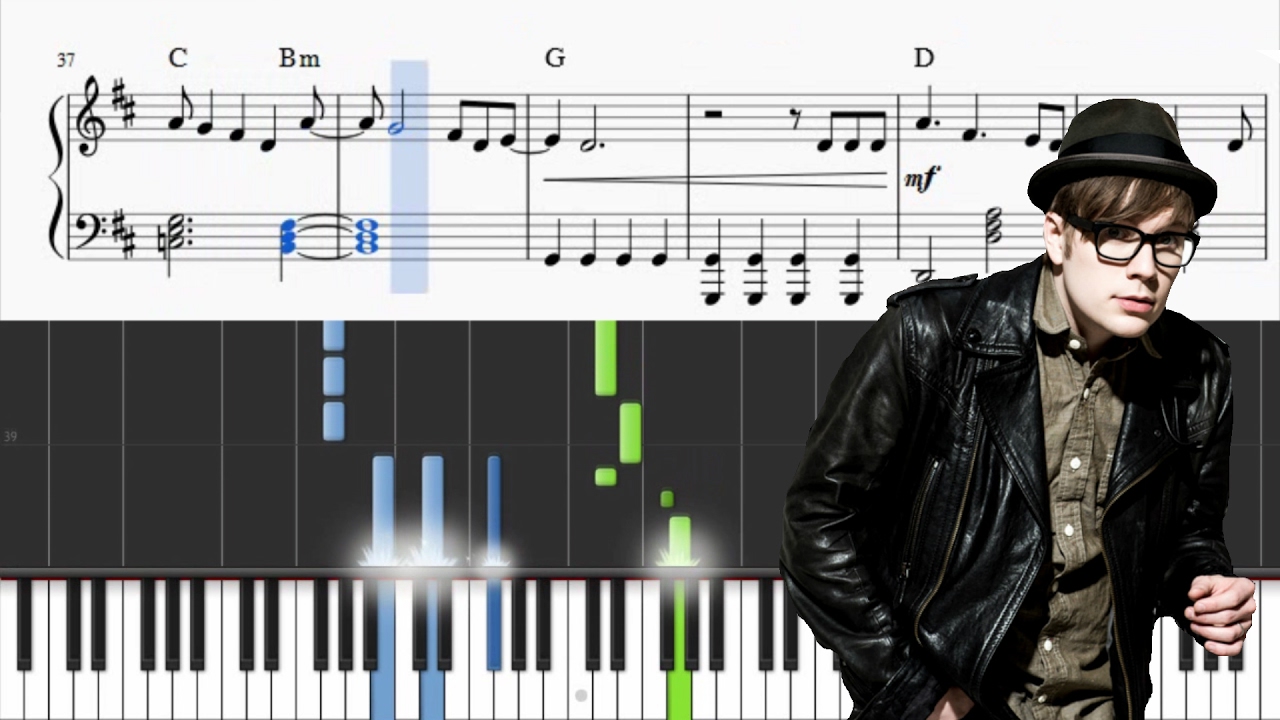 Fall Out Boy - Sugar, We're Goin Down - Piano Tutorial + SHEETS