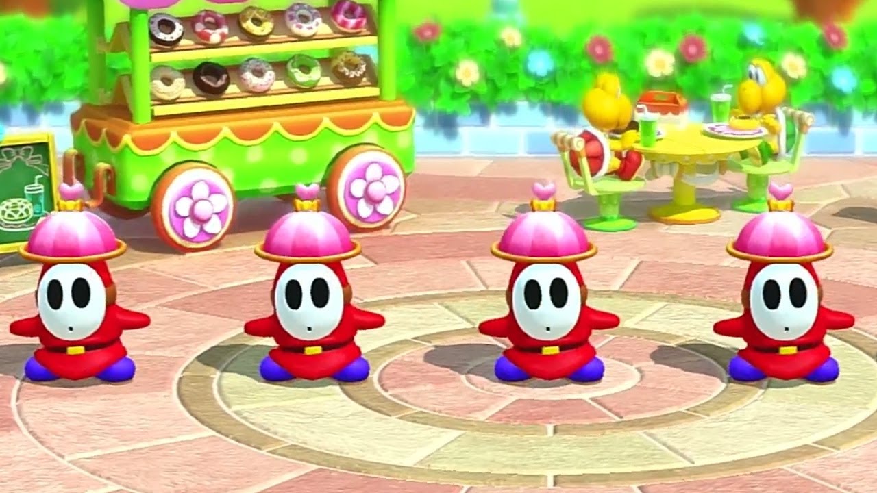 Mario Party 10 - Minigames - Yoshi vs Waluigi vs Luigi vs Peach (Sport Game TV)