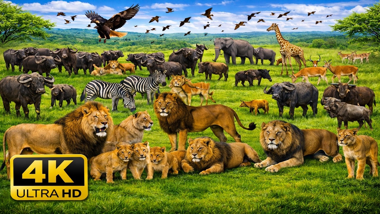 Ultimate Animal Kingdom in 4K Ultra HD 🌍  Panda, Tigers, Bears, Wolves, Cobras & Safari Giants