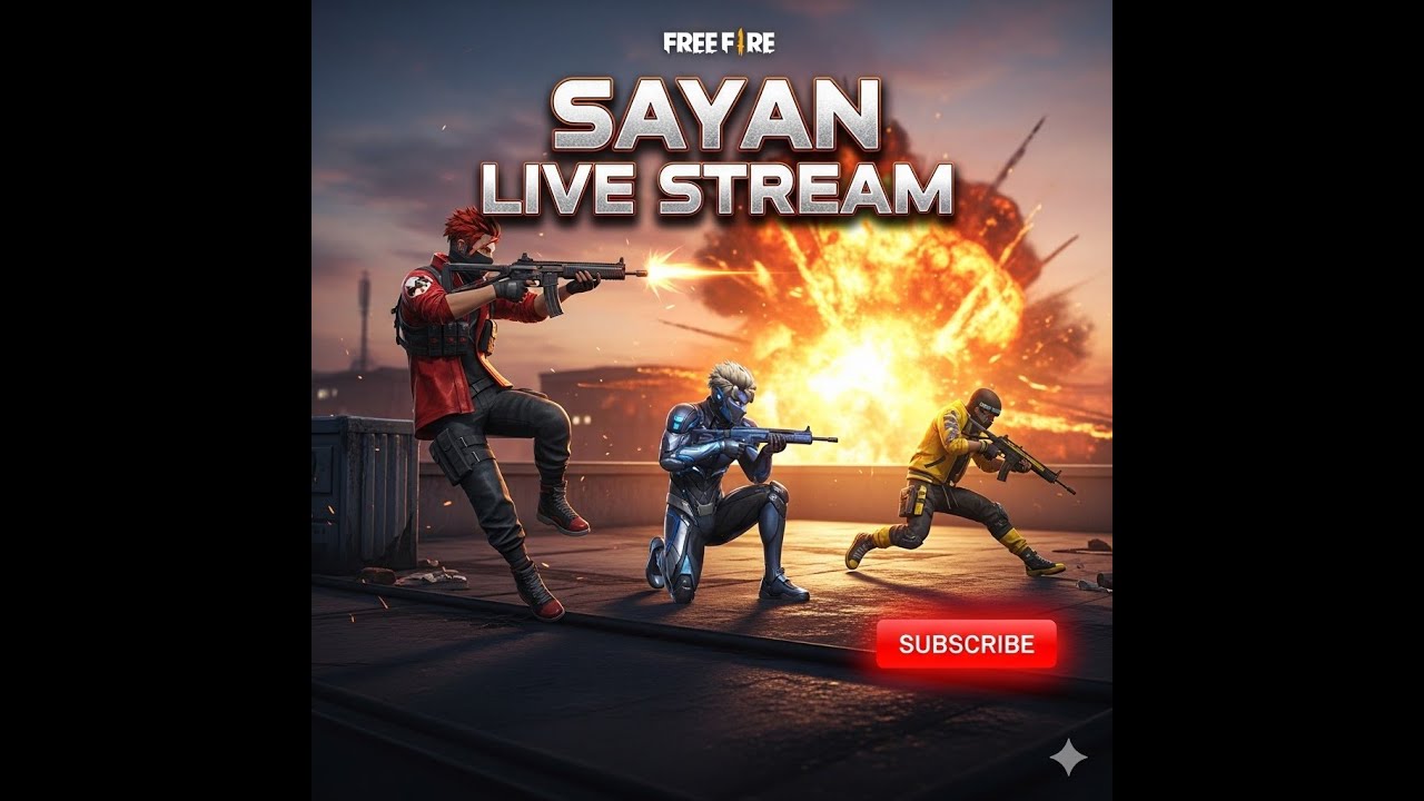 Free fire live stream 4vs4 custom sayan gaming