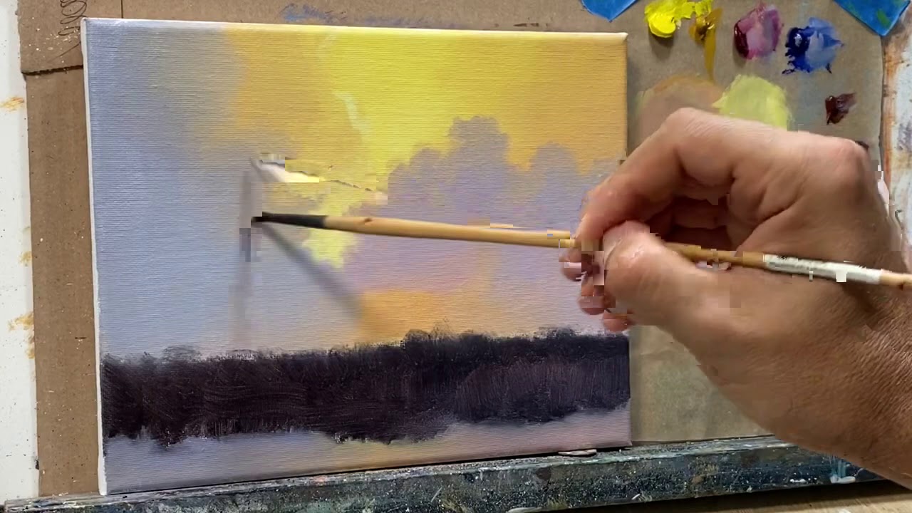 I’ll Talk You Through This!! Sunset in Oils