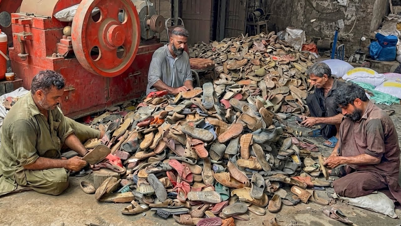 Incredible Recycling Transformation | Recycling Process of Waste Shoes Into New Footwear