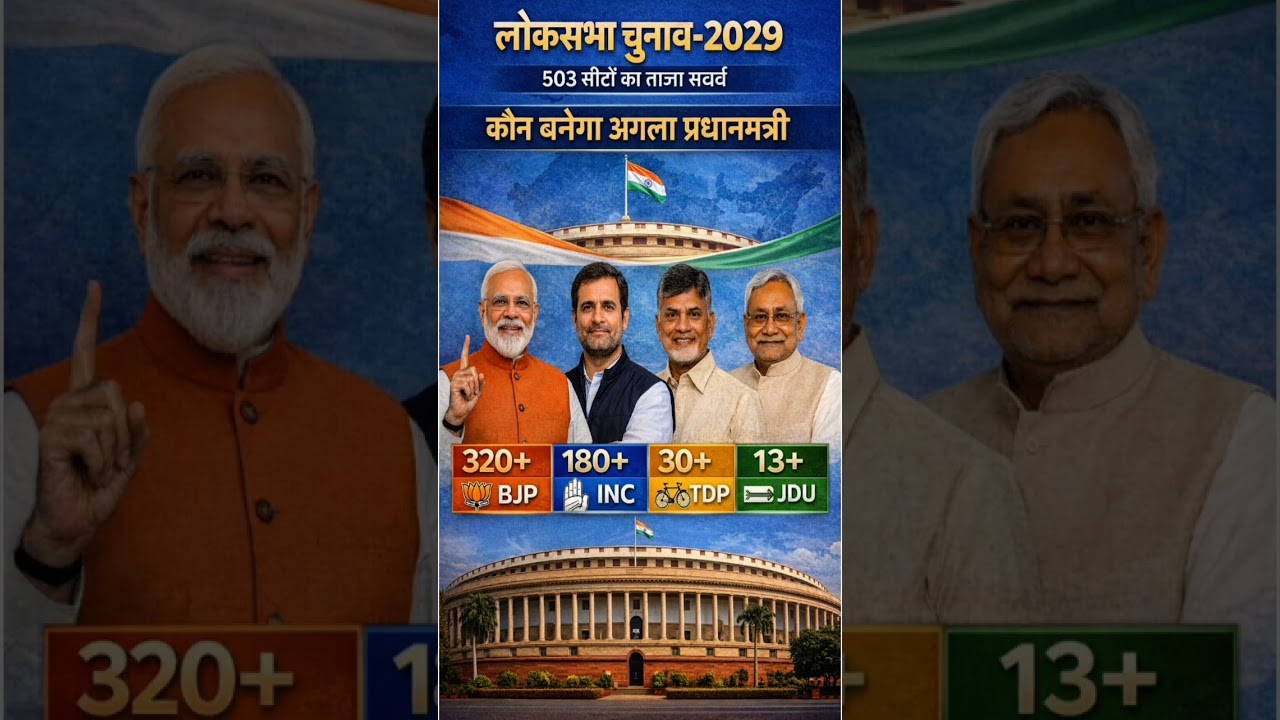 2029 Lok Sabha Poll Survey: Who is Winning? #Elections2029 #Shorts#electionnews #bjp #congress
