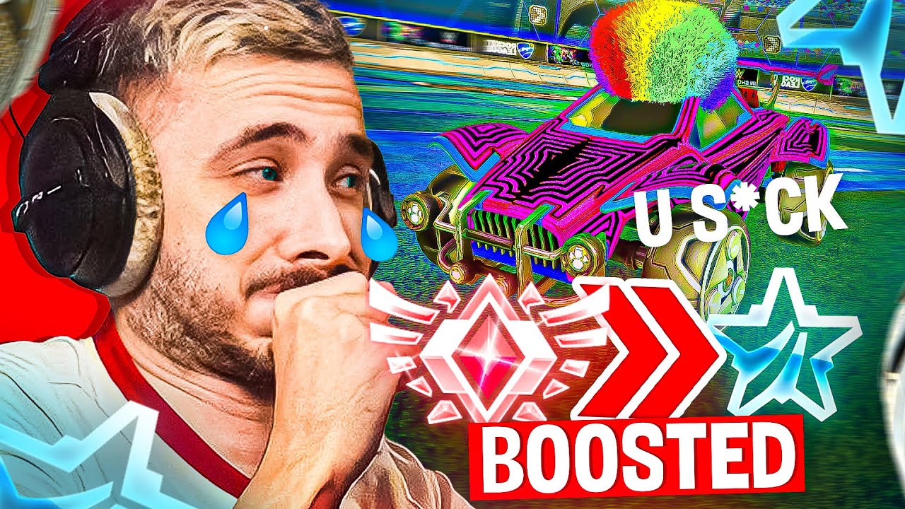 JE ME FAIT TRASH PAR LE PLUS GROS BOOSTED DU GC3 (le plus dr&ocirc;le de la cha&icirc;ne) - Rocket League