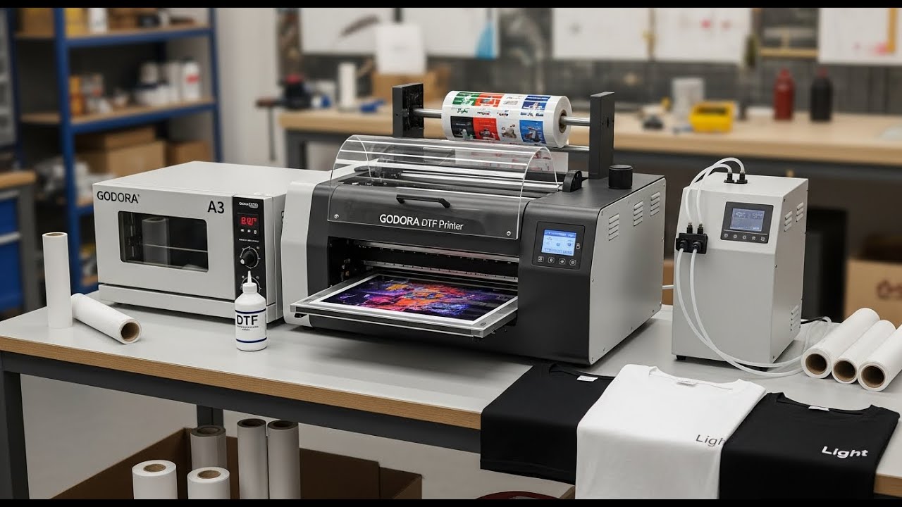 Godora A3 DTF Printer Review 🖨️ Complete DTF Setup with Oven | T-Shirt Business