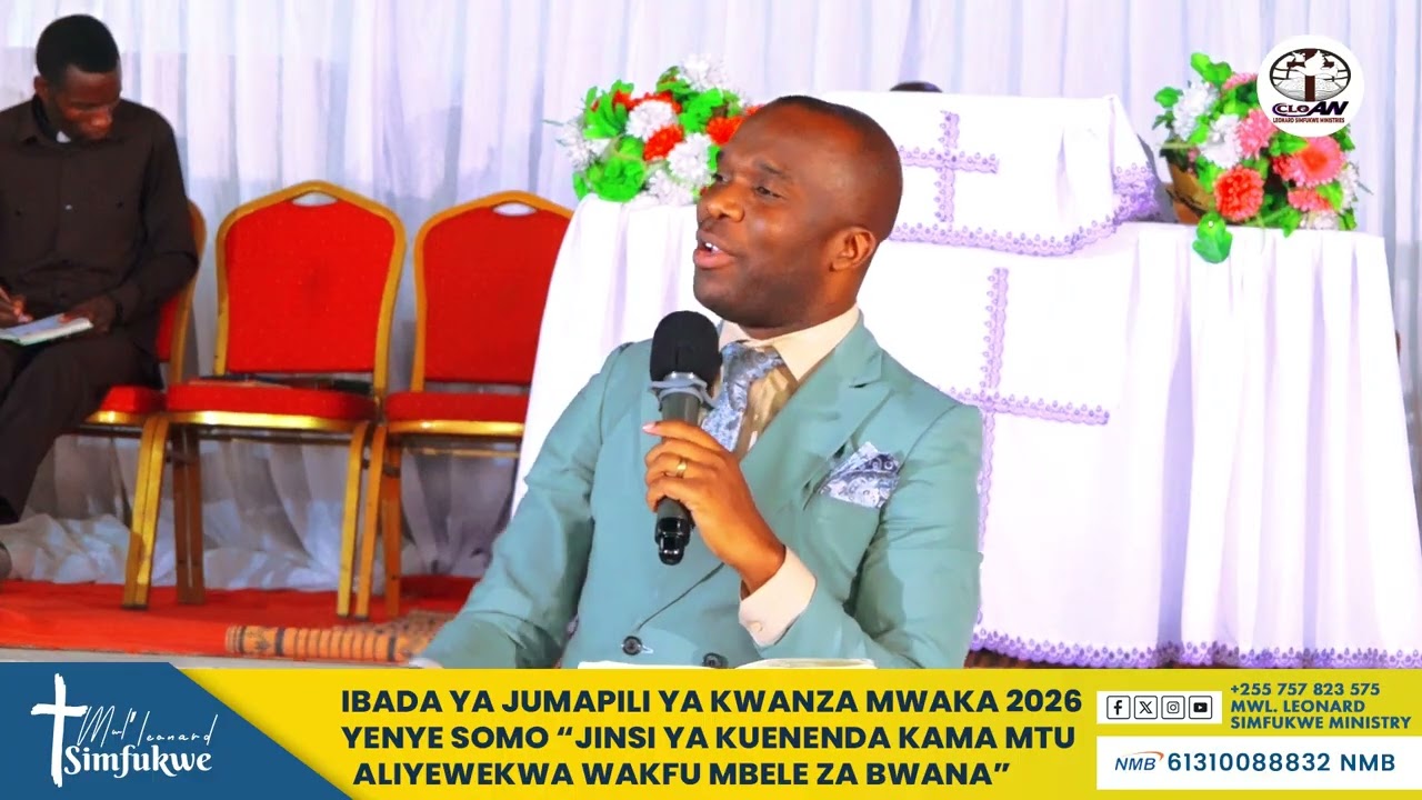 IBADA YA JUMAPILI YA KWANZA YA MWAKA 2026 NA MWL LEONARD SIMFUKWE KANISA LA MORAVIANI KIWIRA -TUKUYU